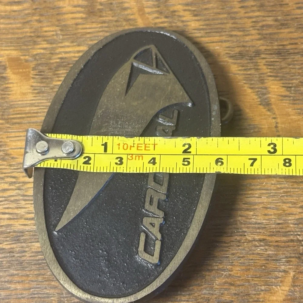 Vintage Cardinal Transport DynaBuckle Solid Brass Belt Buckle Trucking 3.75